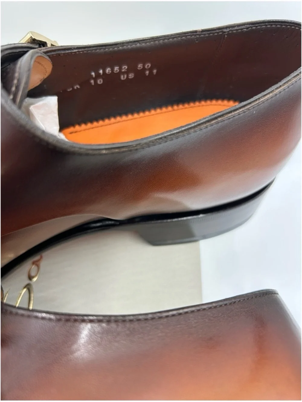 Santoni Ira Double Monk Strap Leather Dress Shoes size 11